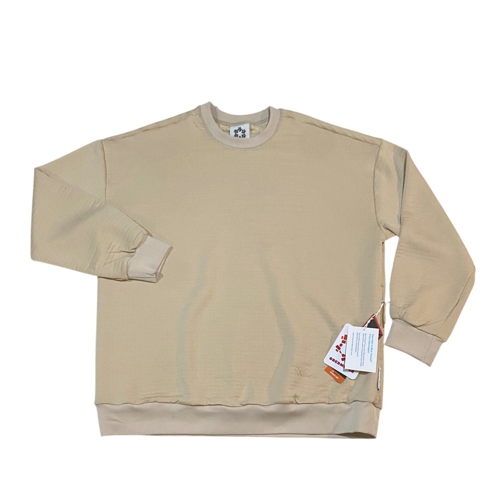 Obermeyer M Explorer Tech‎ Crew Cement Tan Pullover Sweatshirt 27100 Mens Large